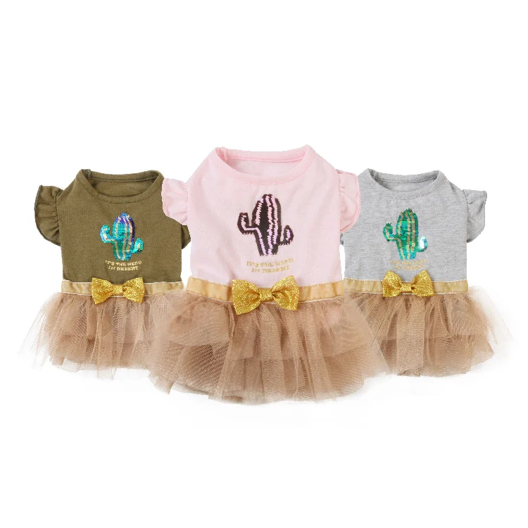 New Design customizable Spring Breathable Pet Sleeveless Apparel Dog cat Clothes Dress