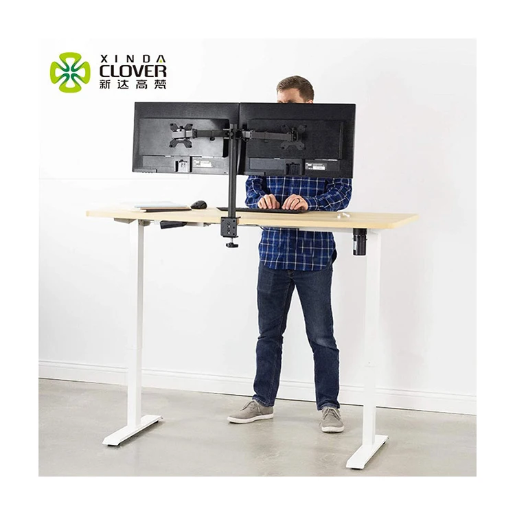 
Modern design ergonomic electric sit stand computer workstation table desk frame with controller 