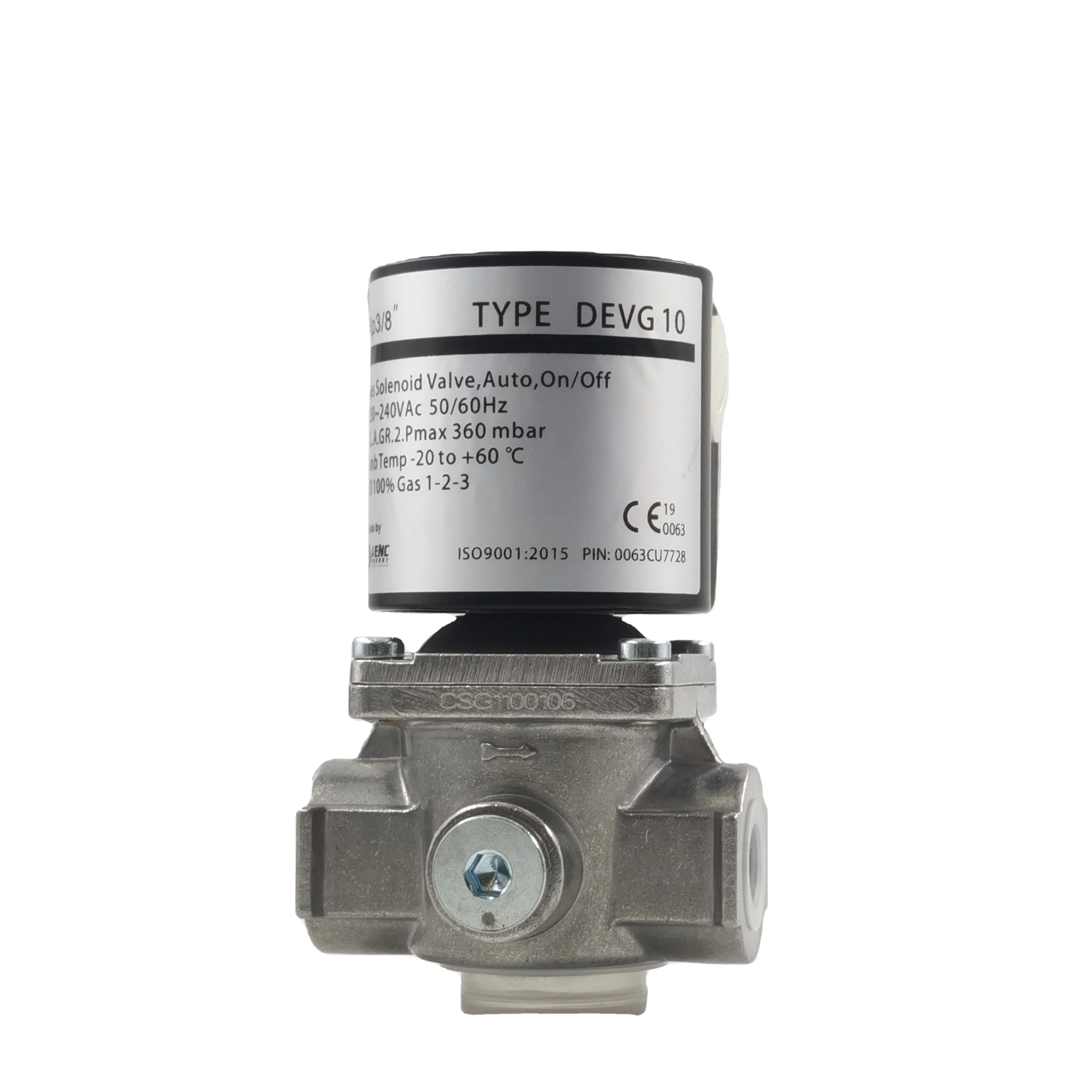 Low pressure single coil  24 volt solenoid valve for waste oil burner