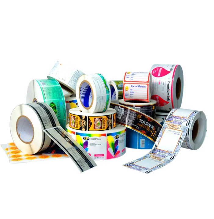 Inkjet Print Label Paper Label Sticker Paper White PP Transparent PVC Pet Self Adhesive Vinyl Label Sticker jumboo roll