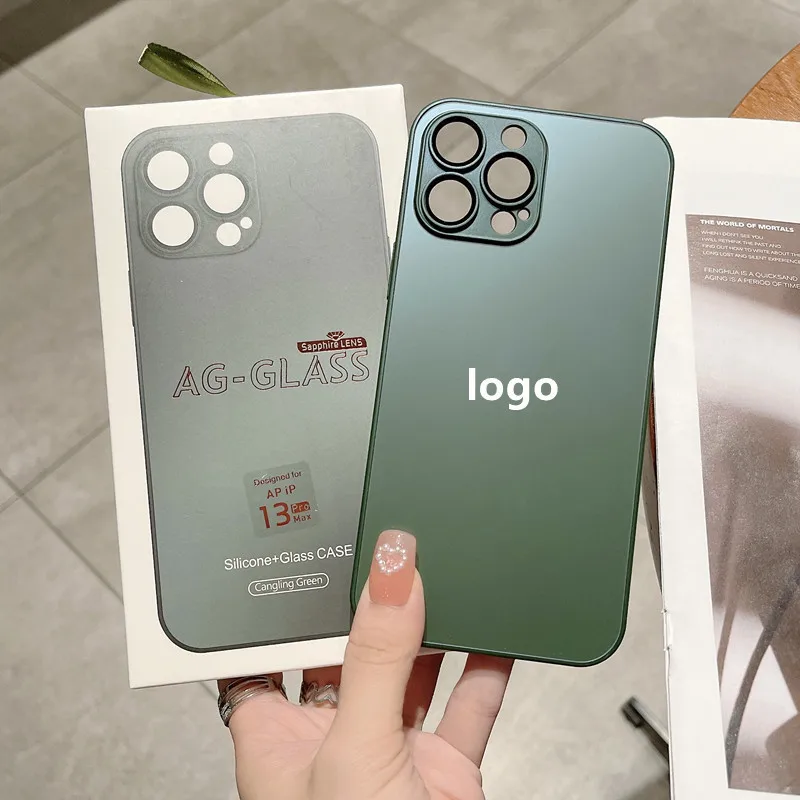 Luxury 2023 New Shockproof Matte AG Glass Phone Case For iPhone 15 14 13 12 11 Pro Max Camera Lens Protection Smart Accessories