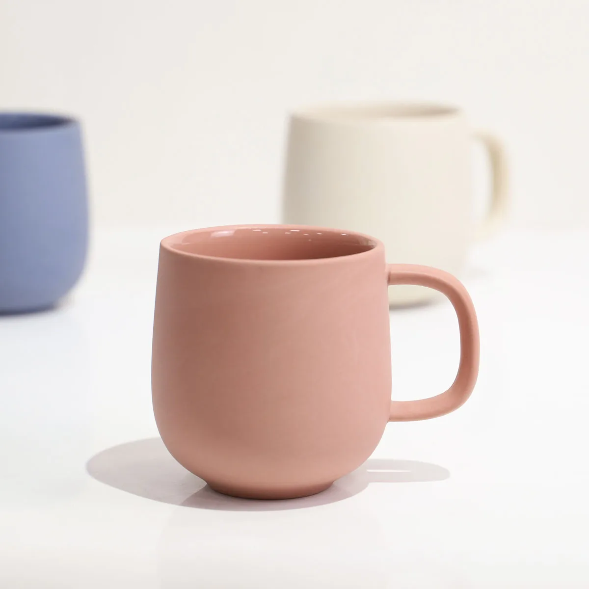 2024 new arrivals wholesale 12oz coffee mug  clay mugs unique solid color christmas ceramic mug