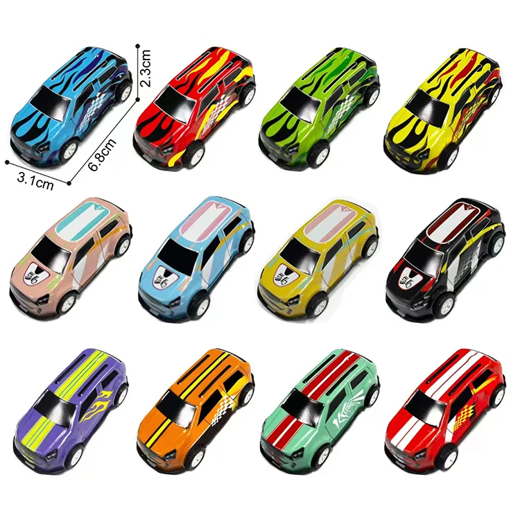6.8CM Series Iron Alloy Pull Back Racing Car and Off-road Vehicle Series Toys For Kids