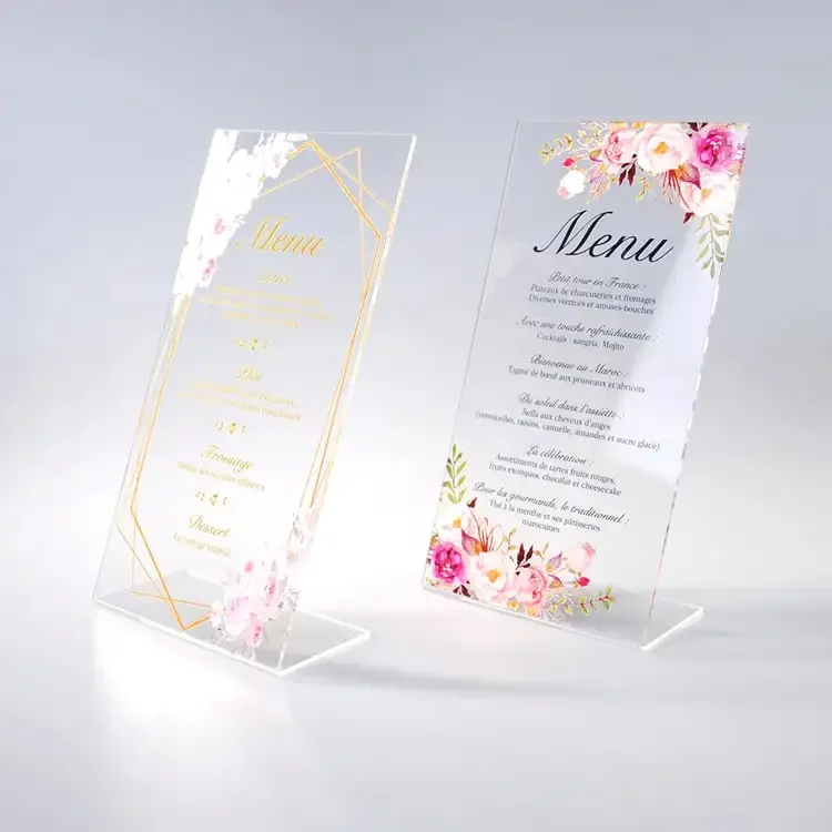 Luxury Custom Logo Design Unique Clear Acrylic Gold Foil Wedding Invitations With Envelope And Wax Seal