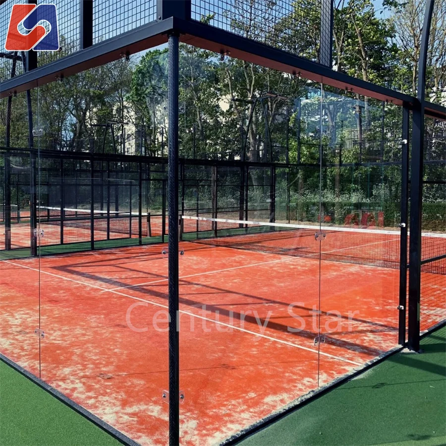 Century Star Padel Court Full Panoramic Paddle Tennis Artificial Turf Flooring outdoor Full panoramic paddle tennis courts
