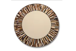40-60cm mosaic resin round blue hand carved decorative wood mirror frame