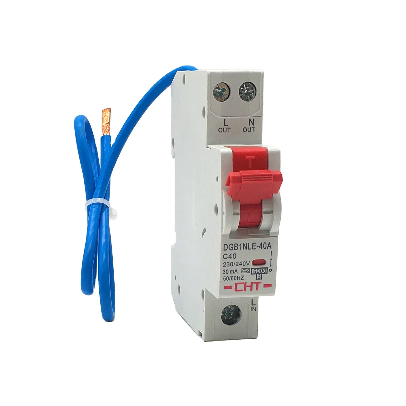 Миниатюрный автоматический выключатель Rcbo с защитой от перегрузки по току 20 А 1