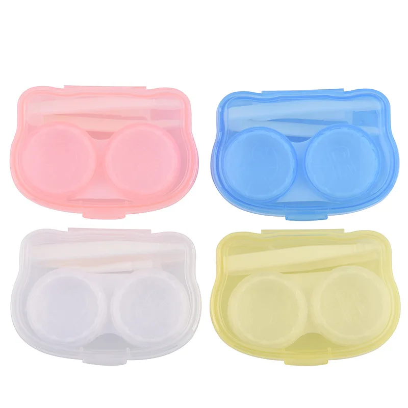 Wholesale custom mini contact lens containers Multiple styles color contact lens cases