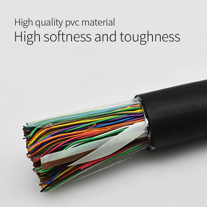 multi twisted pair types indoor outdoor land telephone line cords black insulator armoured communication cable