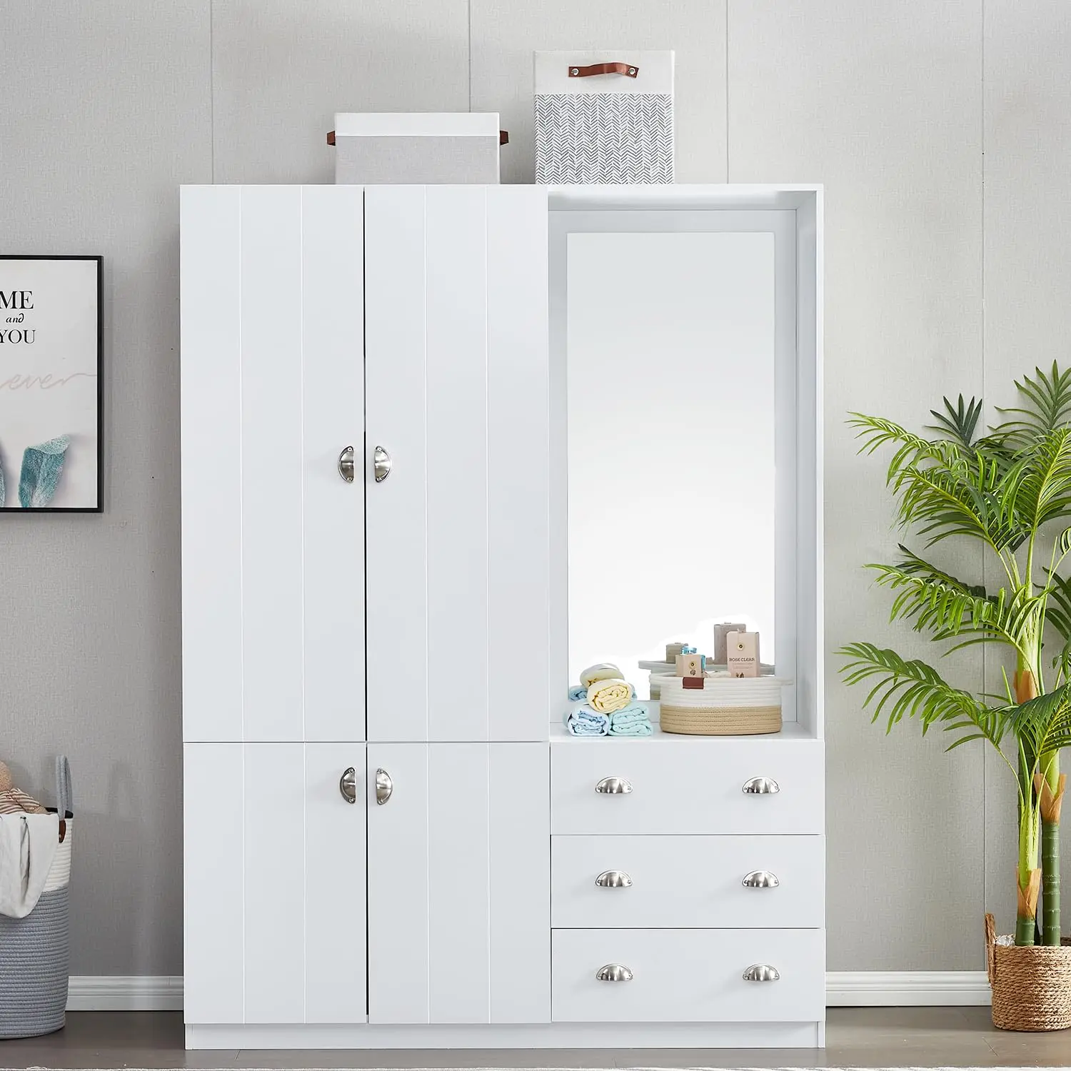 mirrored white double wardrobe and chest of drawers sliding doors wall closet small wardrobe with drawers