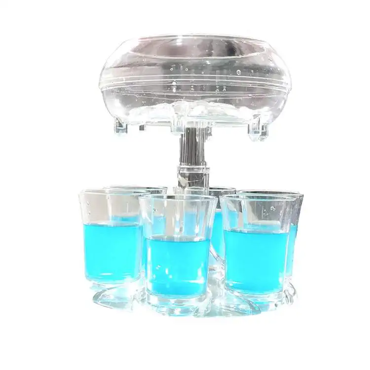Wholesale 6 Shot Glass Holder Carrier Drinking Games Bar Cocktail Wine Quick Filling Tool Caddy Liquor Dispenser