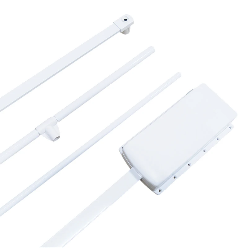 Double buffer lifting rod for clothing hand lift clothes drying rack