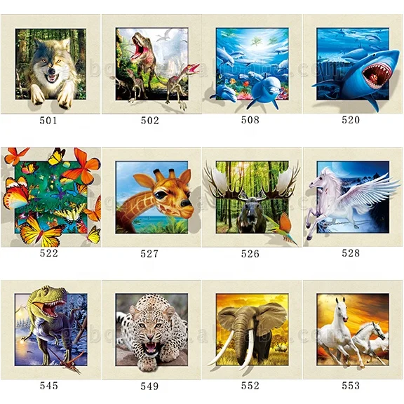 
Hot Sell 3D lenticular picture with beautiful butterfly 5D depth effect,40X40cm for home decoration 