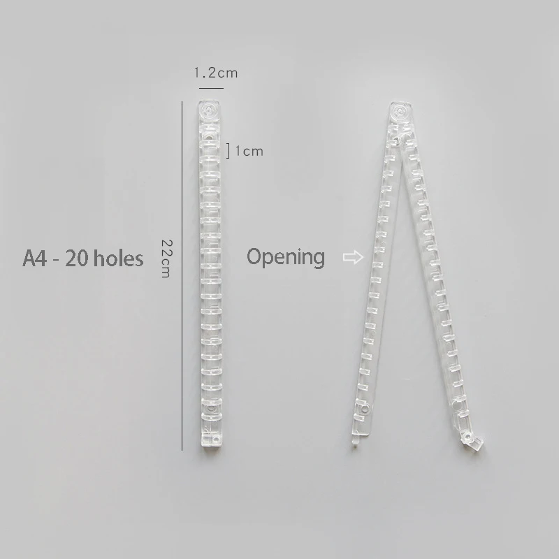 Wholesale B5 26 holes loose leaf document binding ring buckle A5 20 hole binder plastic rubber binder clip buckle