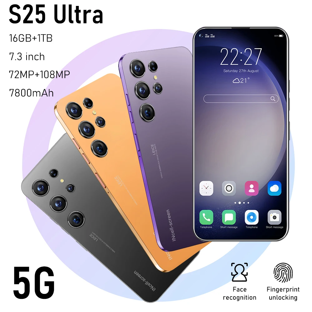 Оптовая продажа бестселлер модный телефон S24 Ultra 5G смартфон 45 Вт быстрая зарядка 200MP процессор Octa Core мобильные телефоны