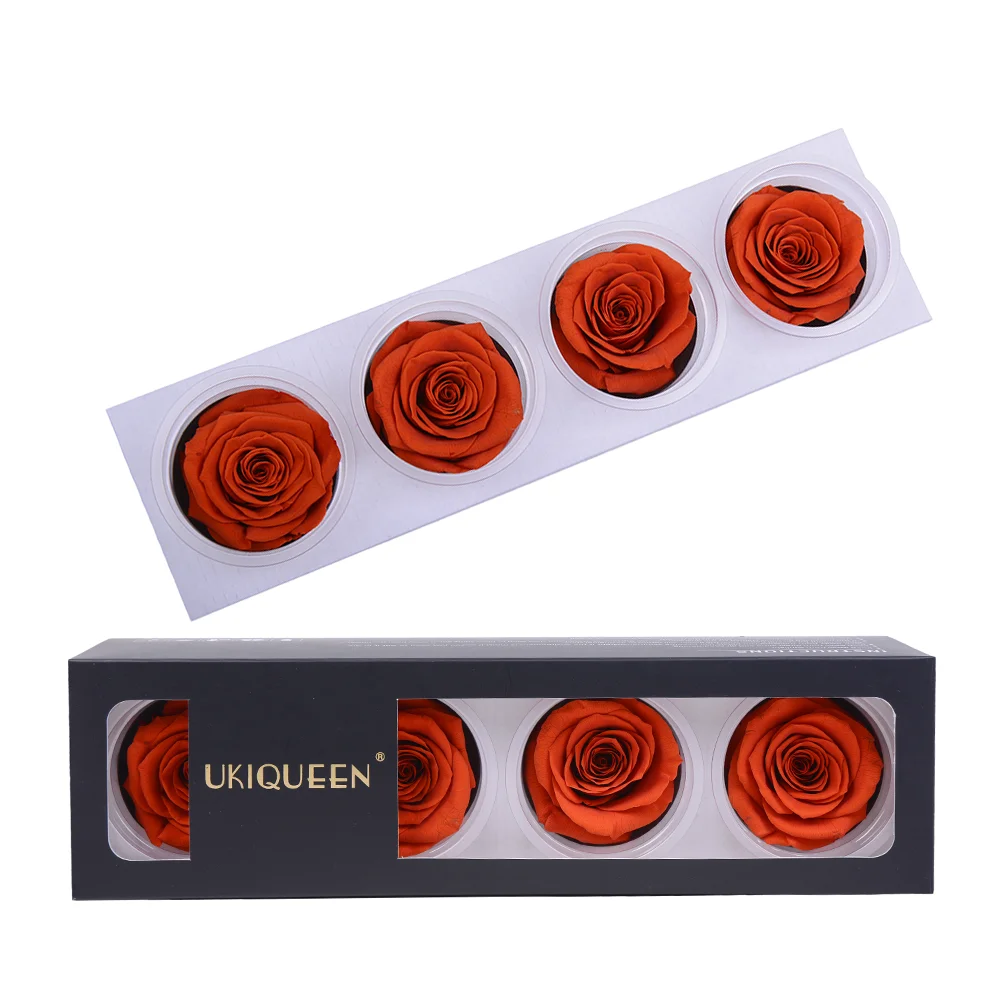 Original Factory Flower Material 6-7 cm Real Natural Eternal Forever Immortal Flower Head Preserved Roses
