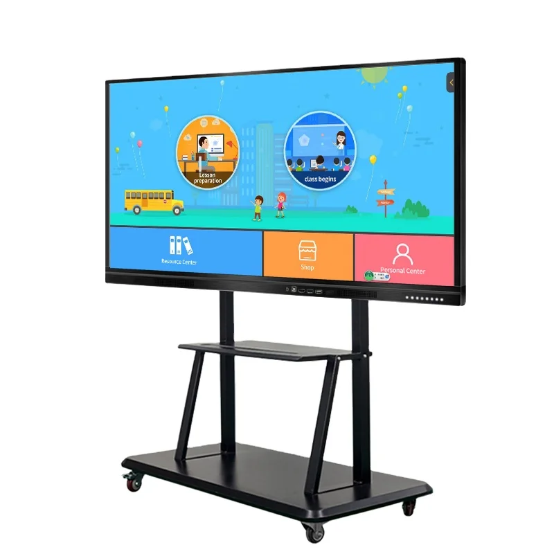 Dual System Function 75 Inch Touch Screen Interactive White Board Digital Whiteboard For Education Conference