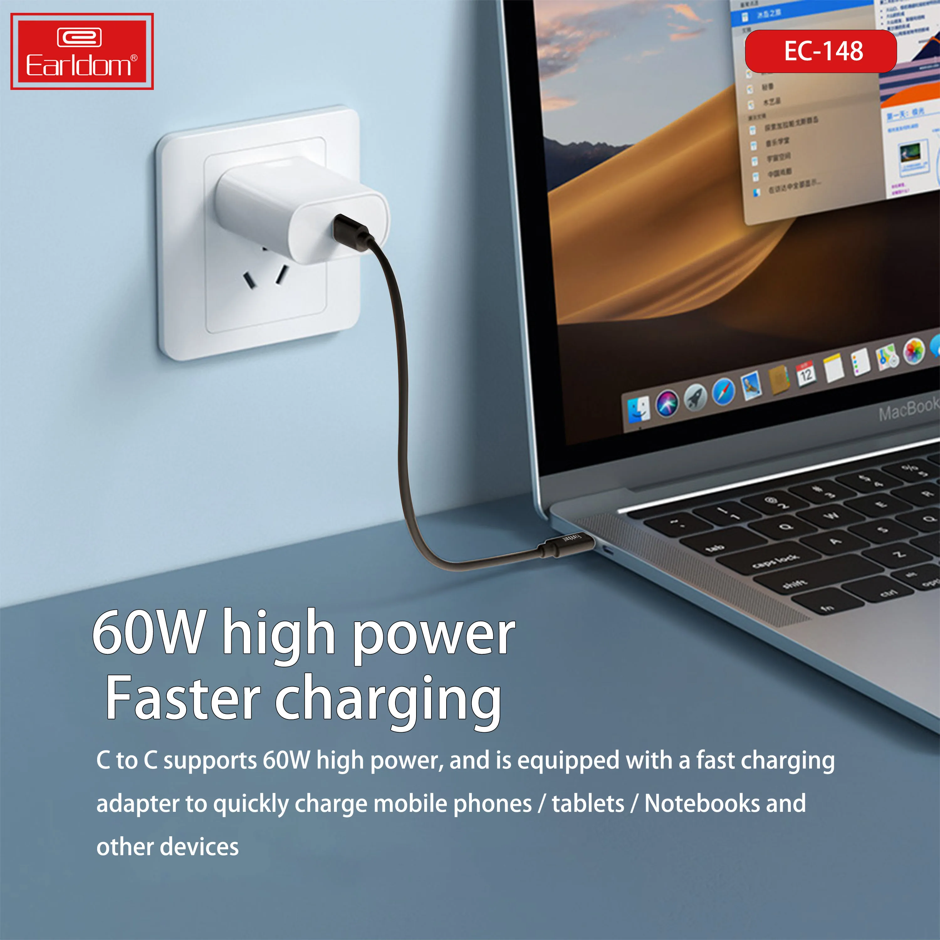 EARLDOM 5 in 1 usb charging cable Usb Cable Set multi charging cable fast charge for phone usb