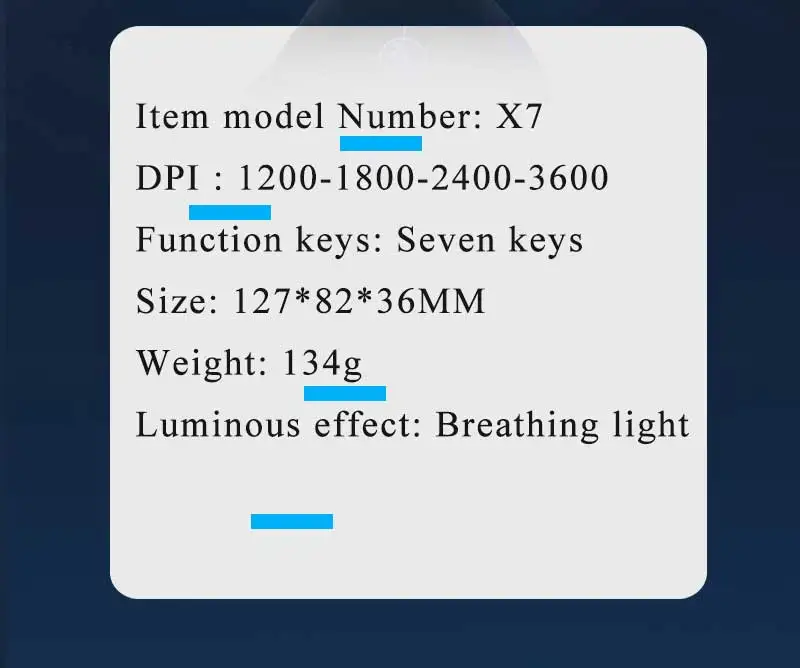 Hot Sale Professional Wired Gaming Mouse Optical Usb Computer Mouse Gamer Mice X7