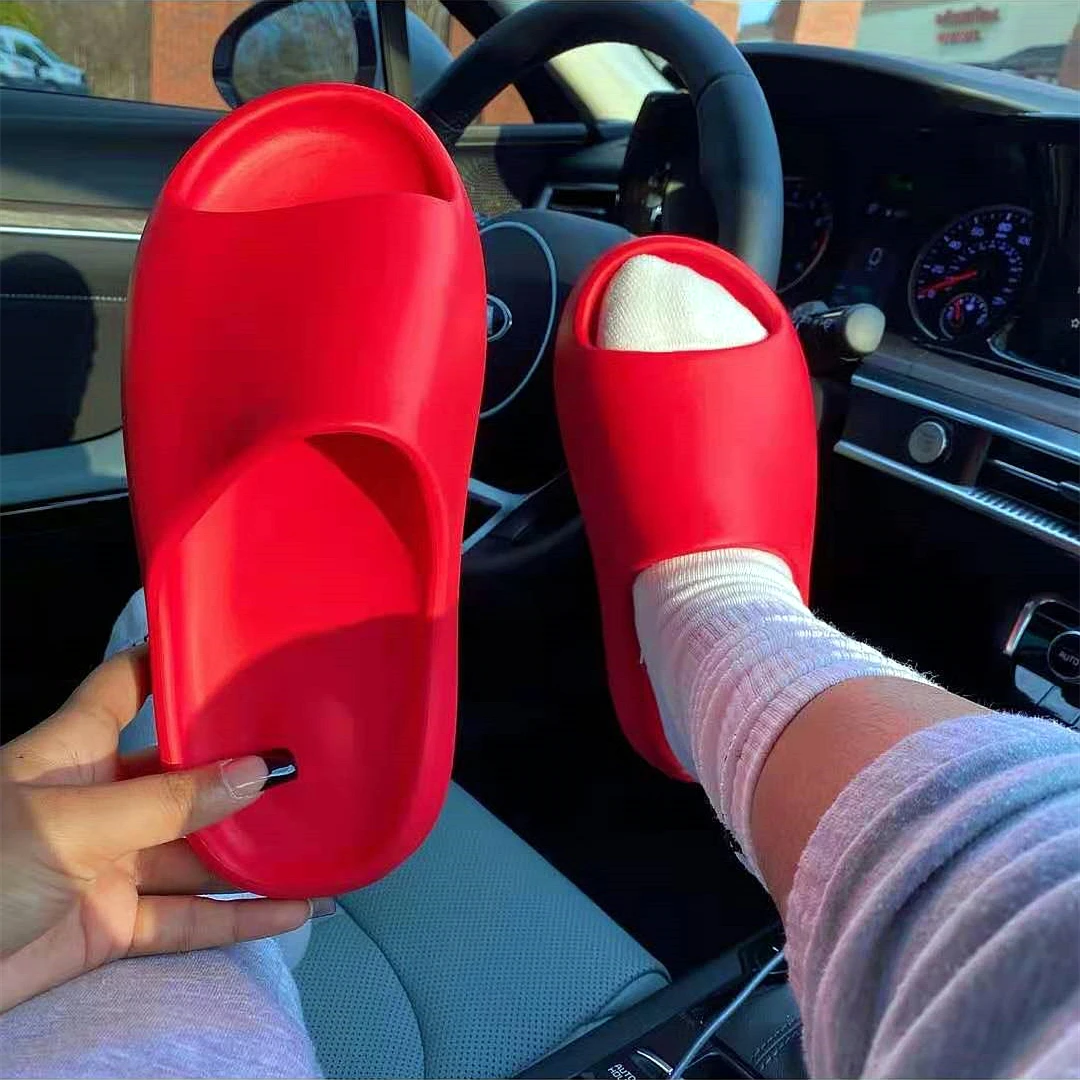 Прямая поставка, детские тапочки, розовые, красные, Yeezy, тапочки Yezzy, красочные для женщин и дам