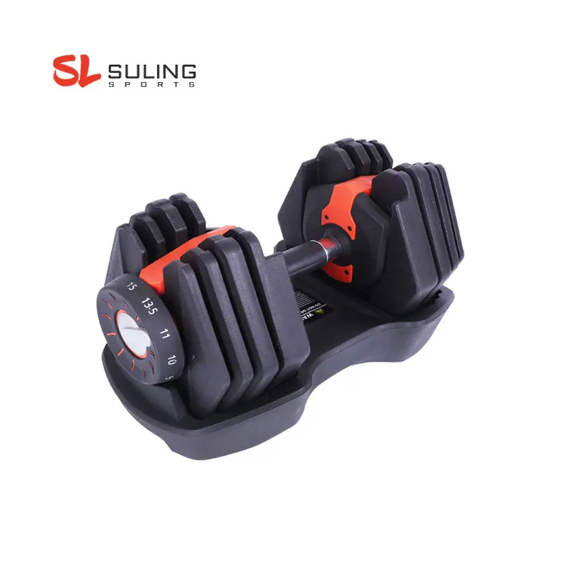 Buy online gym equipment fitness free weights lifting steel adjustable dumbbells sets 15kg