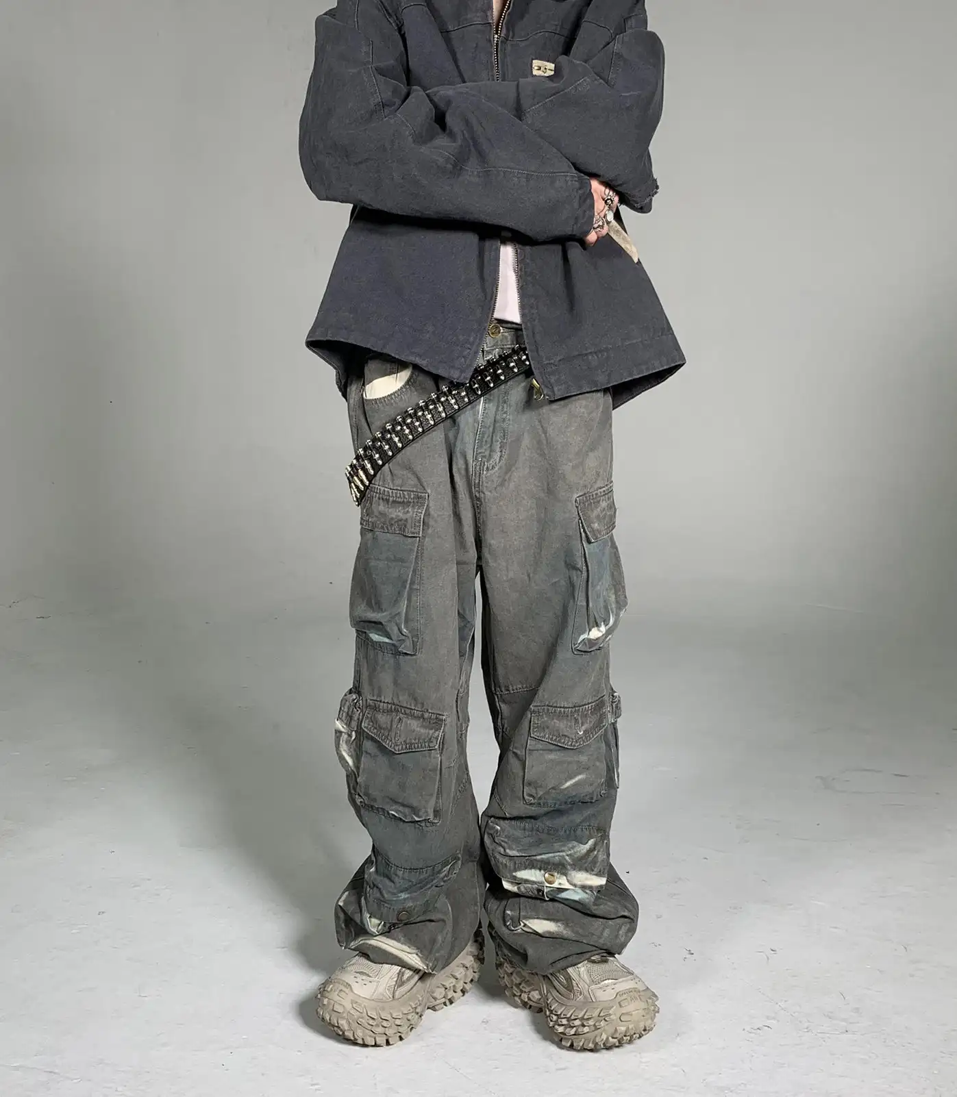 Oversize For Work Rip Stop Supplier Sky Blue Fit Camo Preloved American Techwear Gems Trending Tactical Men Slim Cargo Pants