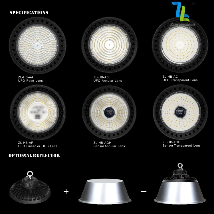 Die-Casting Aluminium 3030 Smd High Bay Lamp 100w 150w 200w 240w 300w Warehouse Waterproof Led Highbay Light