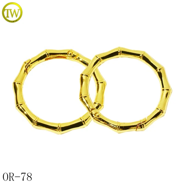 Environmental gold logo blanks flat ring zinc alloy swimwear accessory o buckle underwear round strap buckles