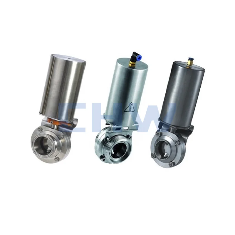
Sanitary stainless steel high quality sanitary manual welded butterfly valve 