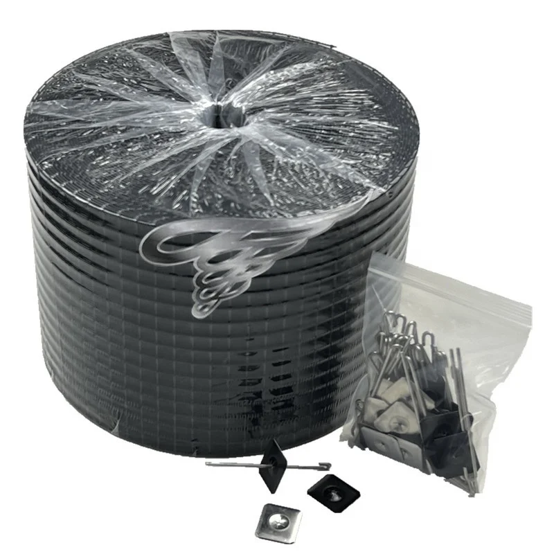 Critter Guard PVC solar panel rodent guard Kit 100 PCS Aluminum Fasteners Solar Panel Mesh 20cm x 30m