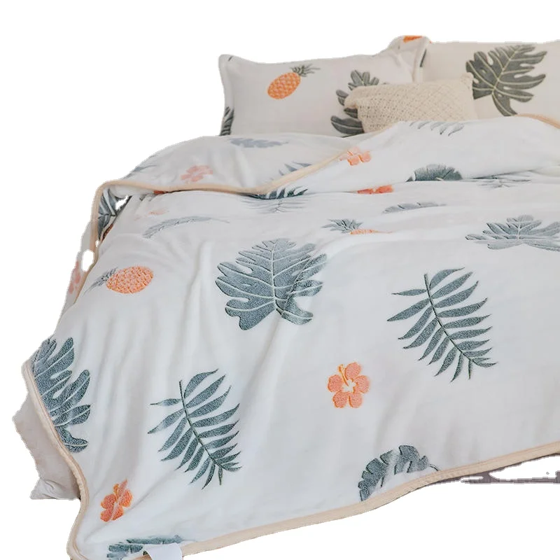 2021 new product super soft and light snowflake cashmere blanket for Children and kids faux cashmere blanket