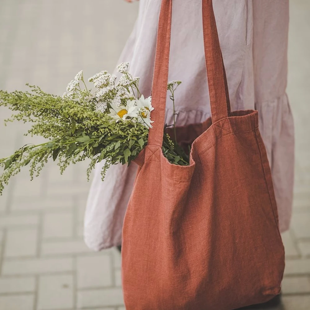 Multifunctional for women bag linen shopping tote with low price