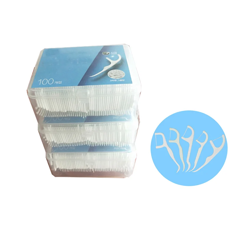 50pcs Orthodontic Gum Care Each Bulk Tooth Cleaning Dental Floss Picks