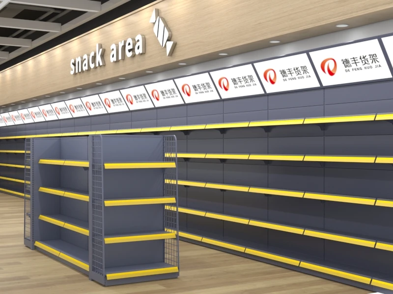 approved high quality Europe supermarket gondola shelving