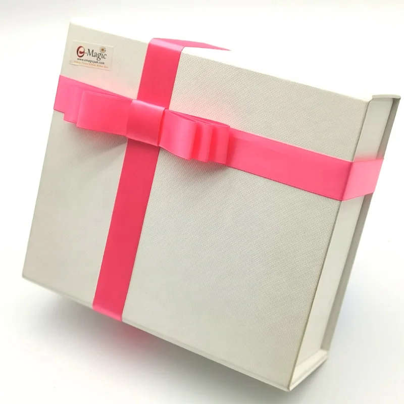 E-Magic  Source manufacturer Handmade three layer Satin Ribbon packing bow with self adhesive for gift box decoration