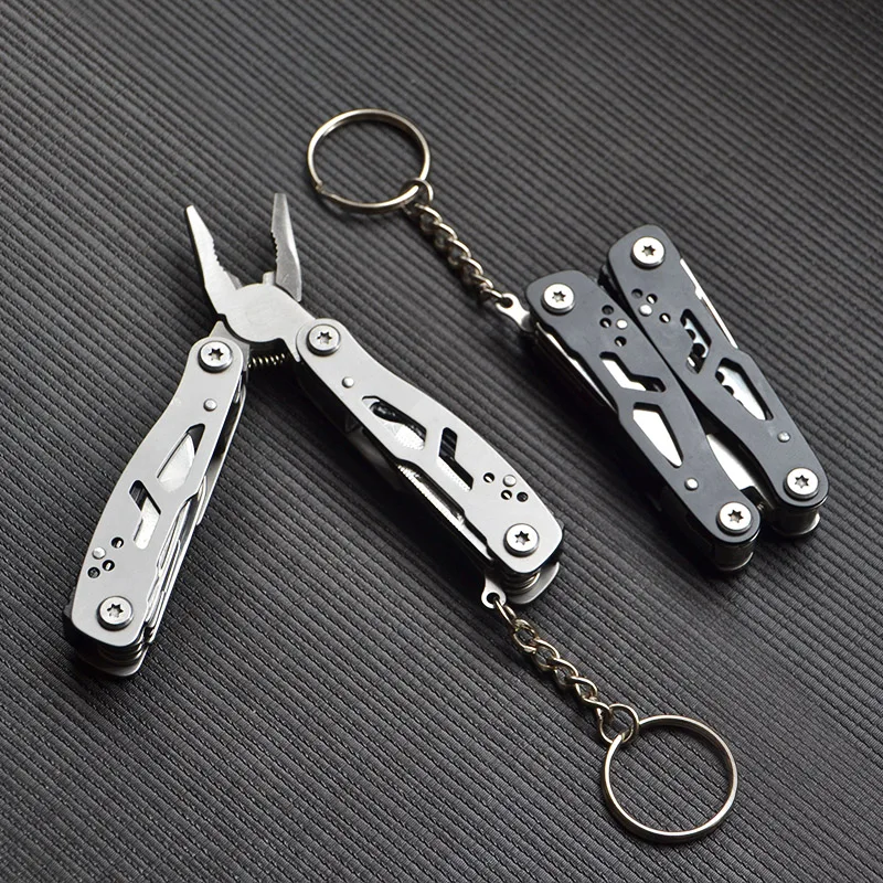 Amazon hot selling Multitool Hand Tool Screwdriver Mini Plier Portable Stainless Pocket Folding Knife Pliers Outdoor Tools