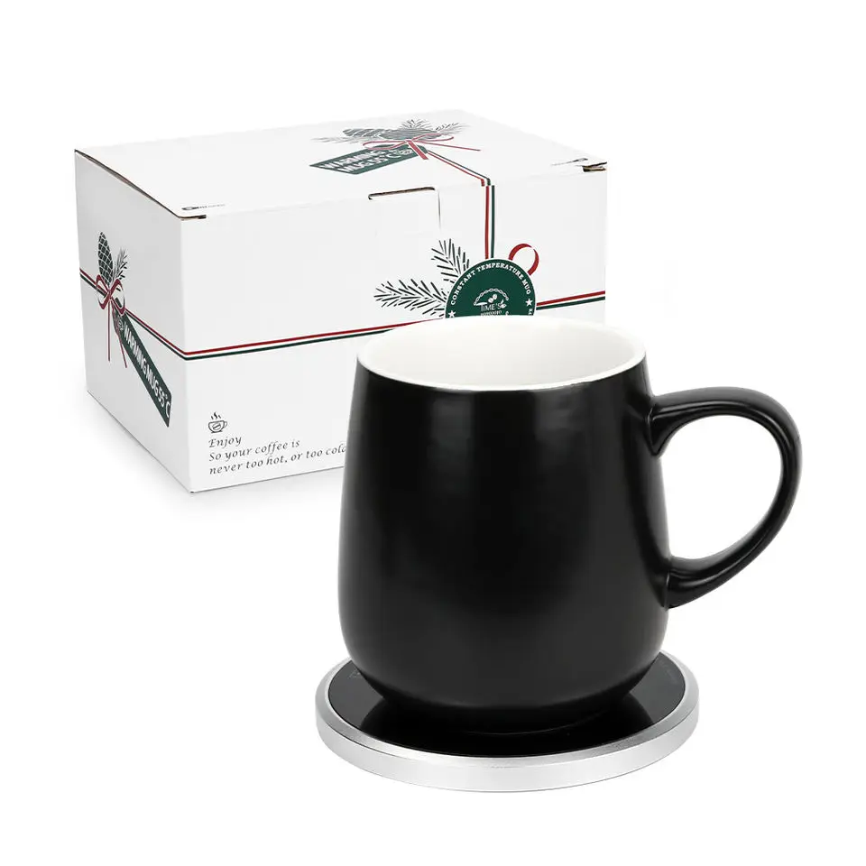 VCAN Self Heating Coffee Cup Temperature Control Mug Warmer with Wireless Charger