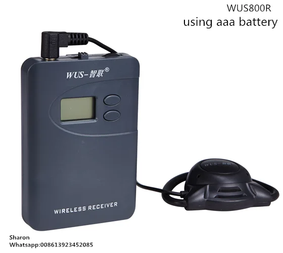 Portable Tour Guide System Receiver WUS800R Audio Guide/ Sound Wireless System for factory tour/walking tours