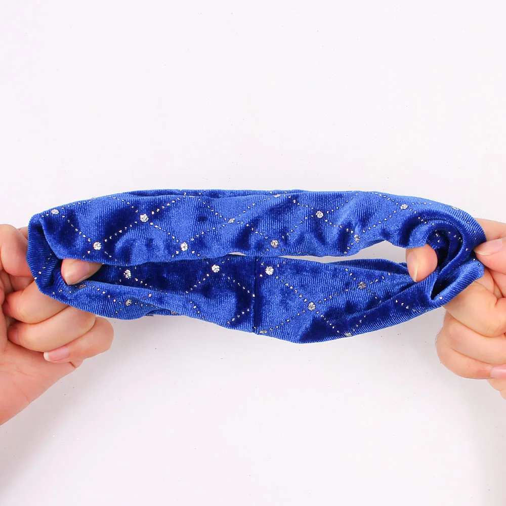 Sparkly Rhinestone Velvet Hair Scrunchies Scrunchy Woman Ponytail Holder