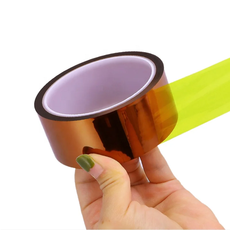 Brown Insulation Anti-static Die Cutting 1 Mil Kaptone Tape Polyimide Film Silicone Adhesive Tape for High Temperature Masking