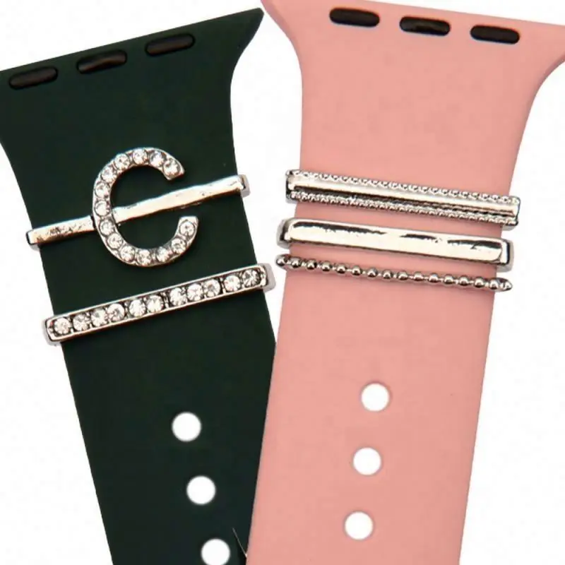 Popular Letter jewelry suit watch Band Charms Bracelet Metal Paw Decorative Nails Watch Luxury Strap Accessories Jewelry charm