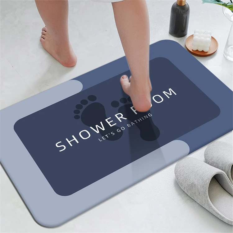 Новое поступление, индивидуальный мягкий натуральный каучук, диатомит, противоскользящий Быстросохнущий коврик для ванной, водный абсорбирующий диатомит, коврик для ванной