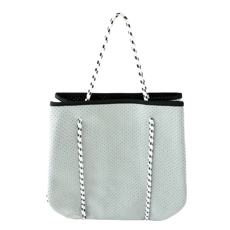 High quality hot sell perforated neoprene  large tote bag handbags for women