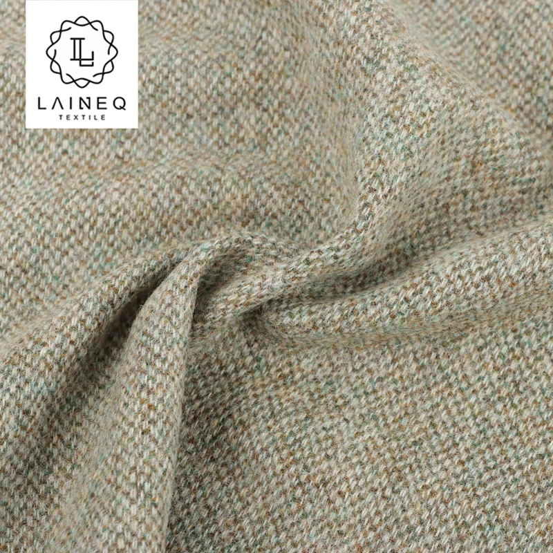 2023 стильная пшеничная текстура в стиле Харрис, полностью шерстяной твид, твид, желтый, зеленый винтажный твид