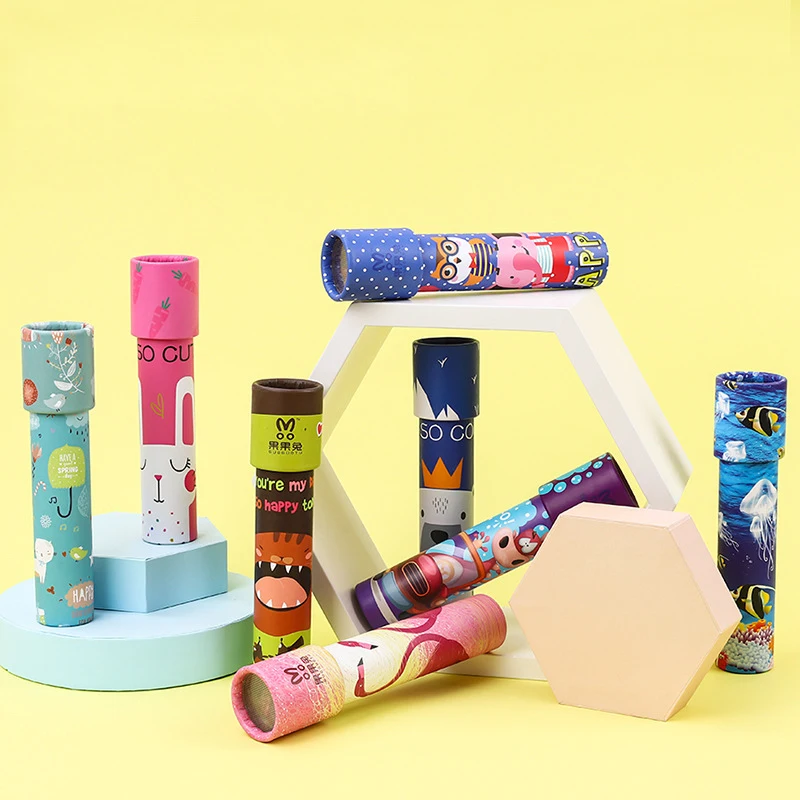 NK Toy Wholesale Magic Kaleidoscope Classic Toys Colorful Wooden Kaleidoscope for Kids Magic Telescope Toy