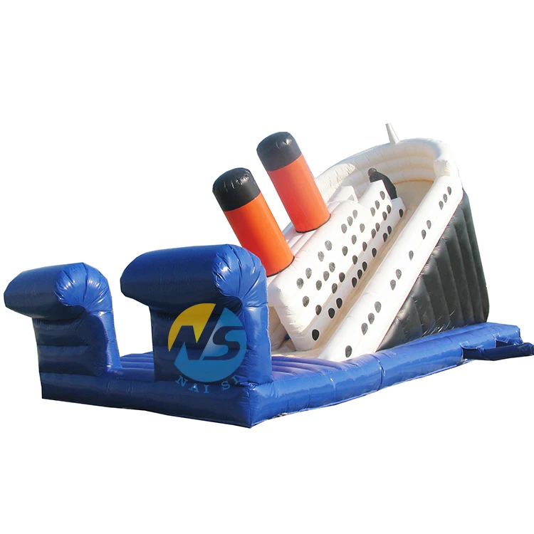 High Quality  Manufacturer Giant Kids Inflatable Titanic Ship Slides
