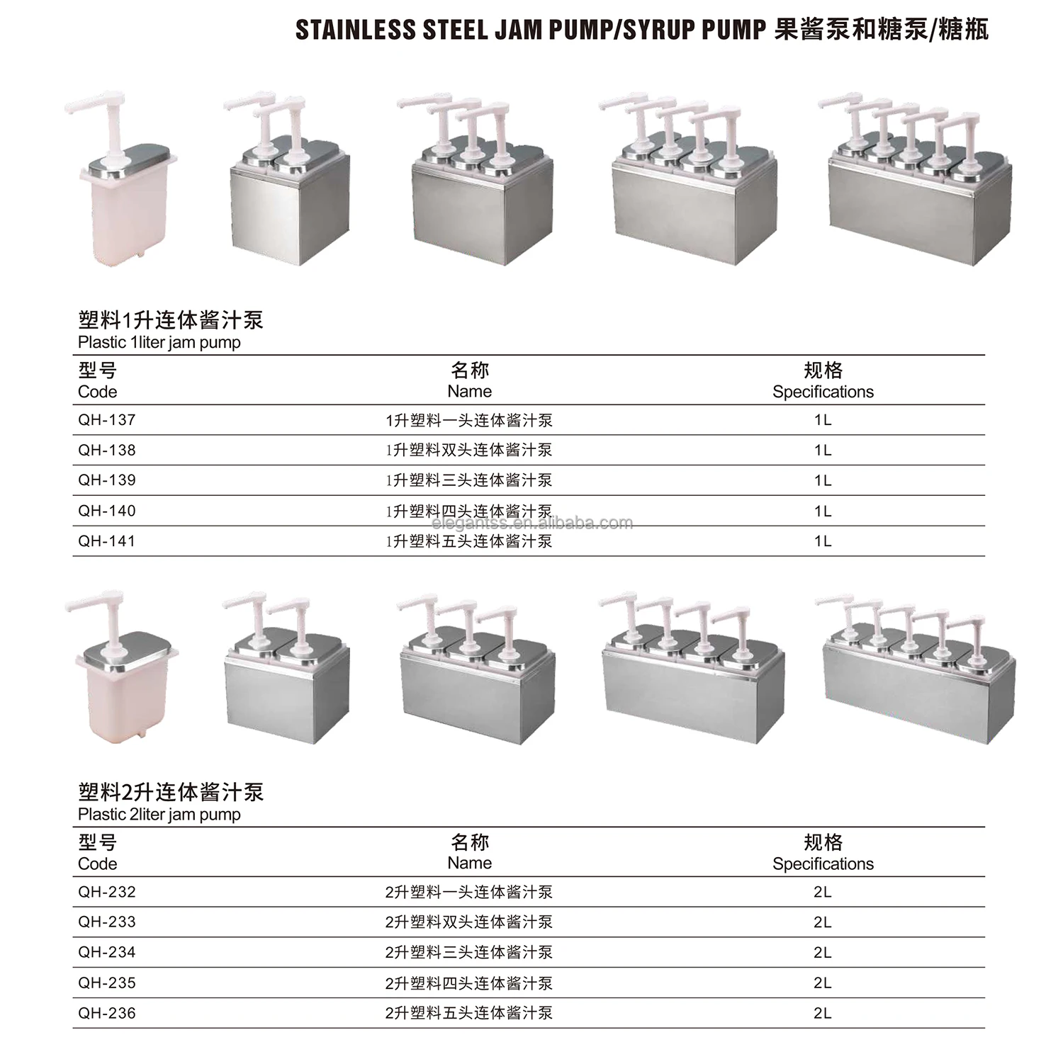 Elegant Commercial Stainless Steel Sauce Dispenser Pump Stainless Steel Ketchup Sauce Pump