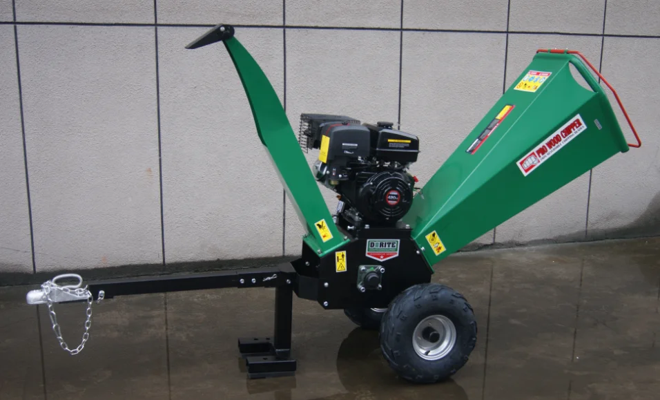 TUV/CE Trituradora de astillas de madera con motor de gasolina de 7HP para uso en jardines agricolas, maquina de astillado