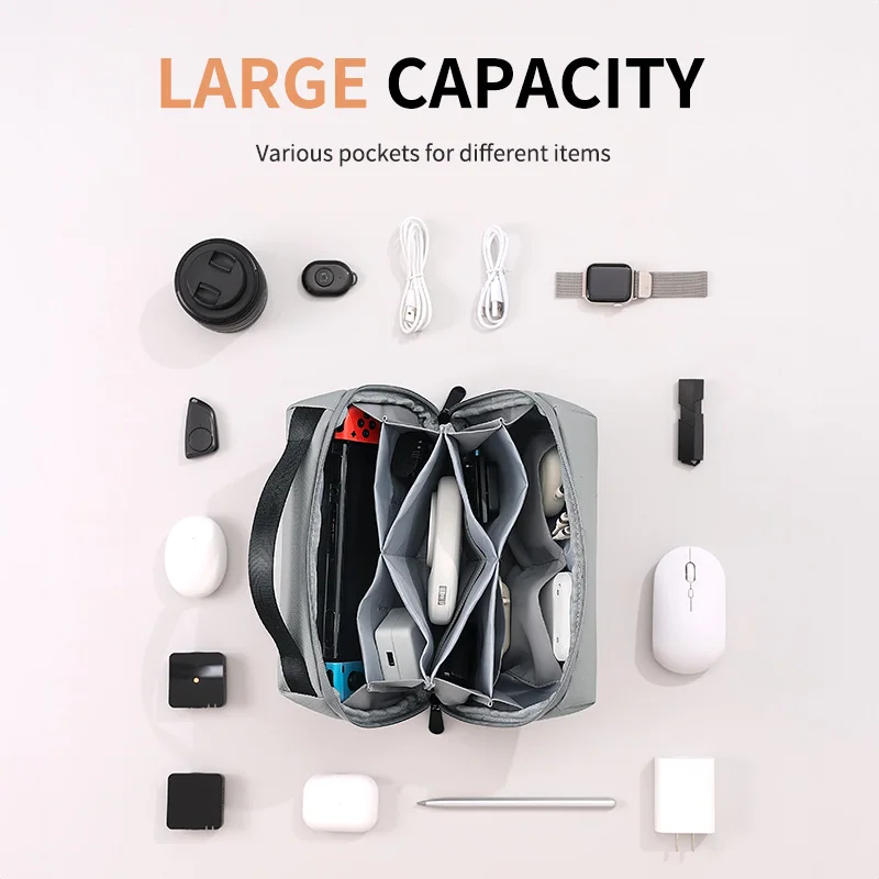 Cable Management Accessory Organizer Bag multifunctional usage storage bag with several pockets