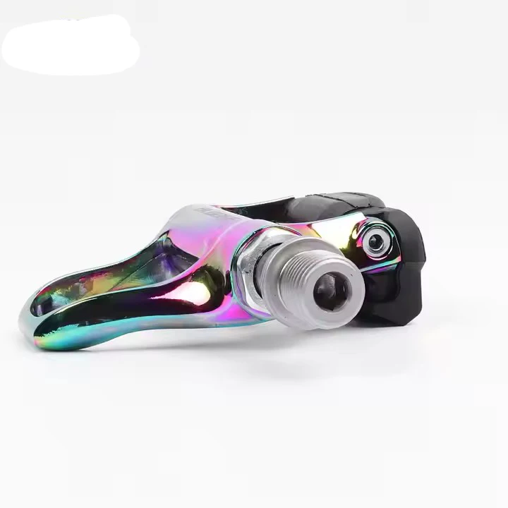 XUNTING Aluminum Alloy Ultralight Pedal Rainbow Multicolour Electroplating Sealed Bearing Self Lock Bicycle Pedal